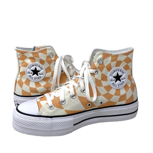 Converse Chuck Lift Platform Sneaker Orange Candy Canvas Shoe Women Size A10010C - Picture 6 of 10